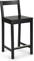 Wooden Backrest Counter Height Bar Stool