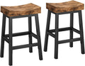 Rustic Backless Wooden Counter Stools Set