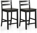 Wooden Counter‑Height Bar Stools Set