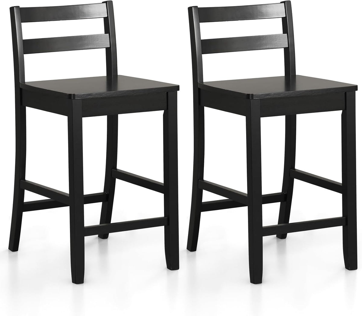 Wooden Counter‑Height Bar Stools Set