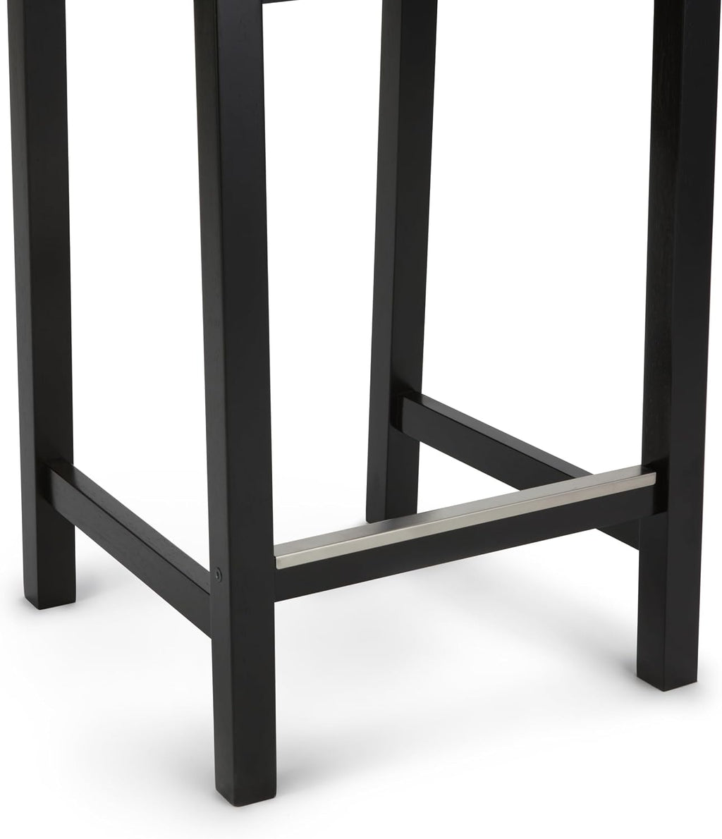 Wooden Backrest Counter Height Bar Stool