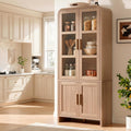 Tall Oak Freestanding Kitchen Pantry Cabinet