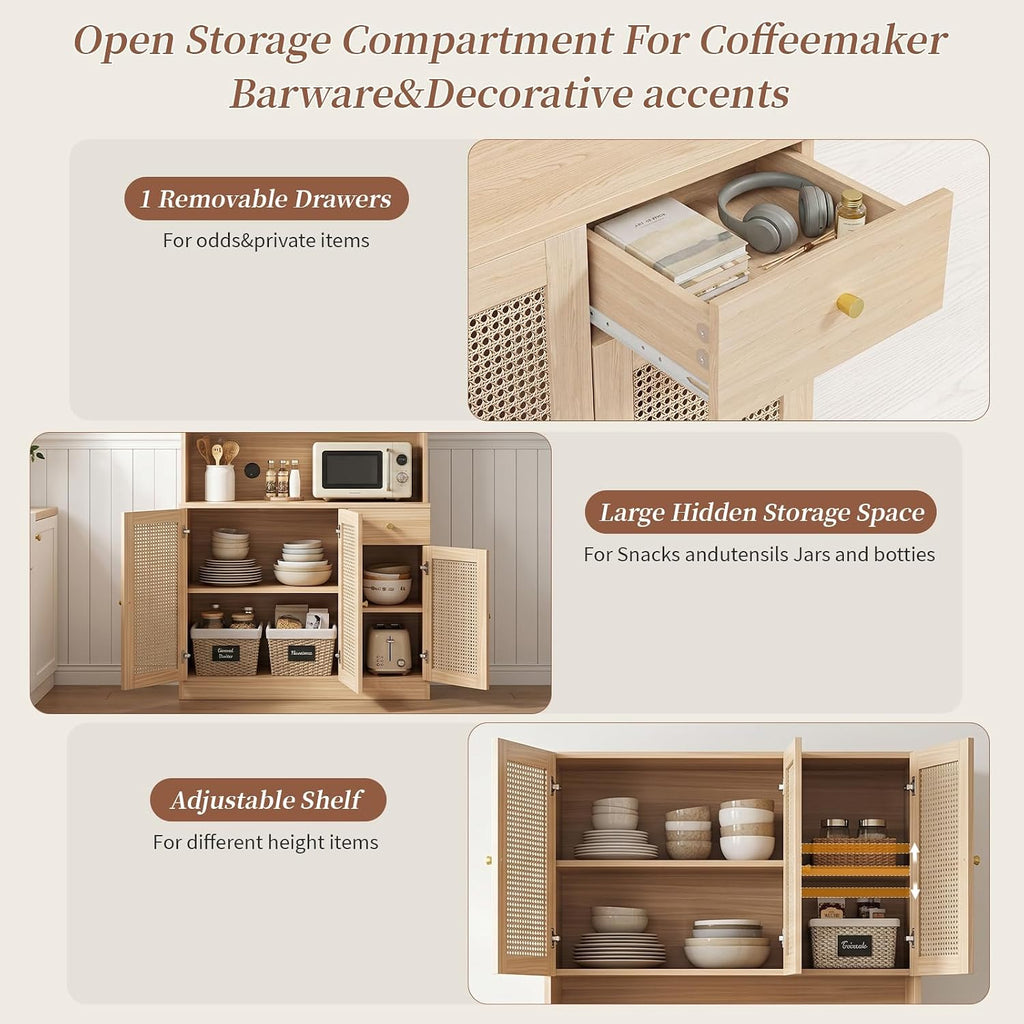 Tall Freestanding Kitchen Pantry Storage Cabinet
