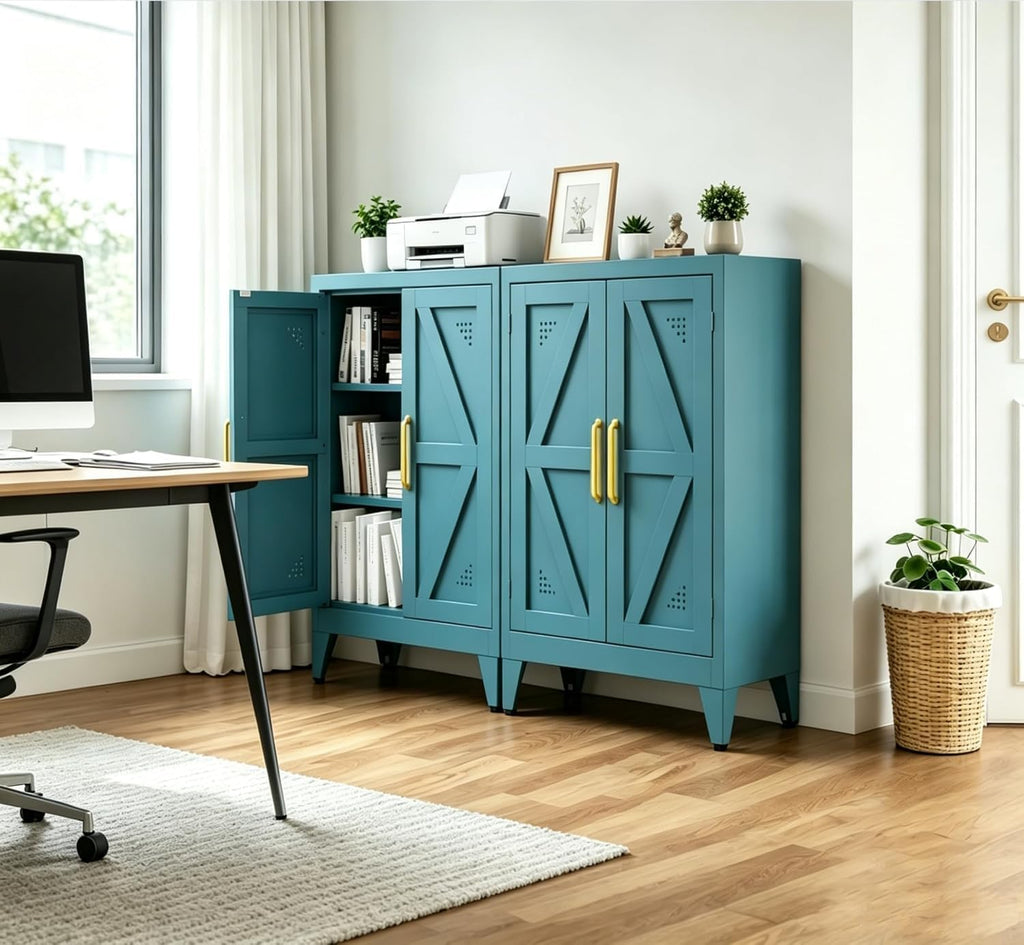 Freestanding Short Kitchen Pantry Storage Cabinet