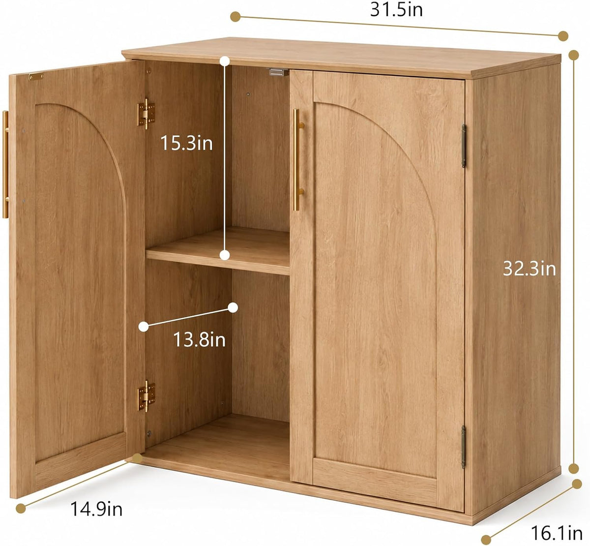 Modern Wooden Storage Sideboard Buffet Cabinet