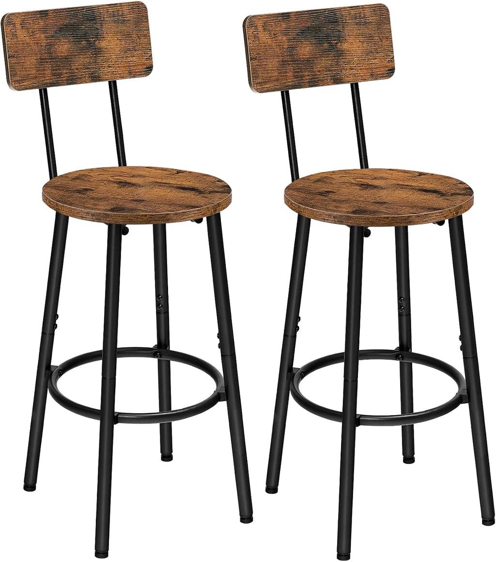 Round Backed Counter‑Height Bar Stools Set