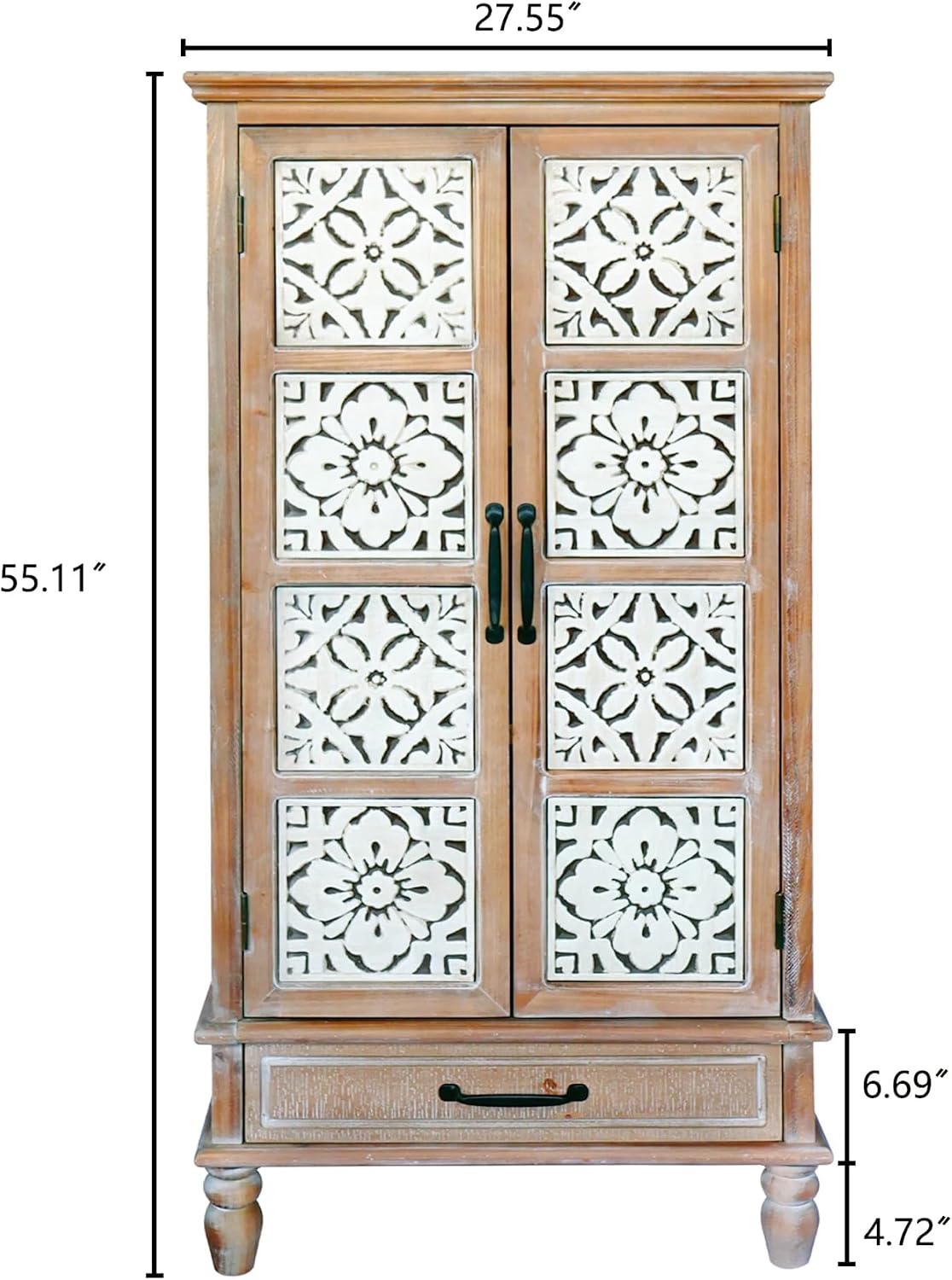 Solid Wood Tall Kitchen Pantry Cabinet