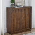 Mid‑Century Walnut Storage Sideboard Buffet Cabinet