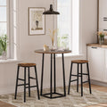 Industrial Round Counter Bar Stools Set