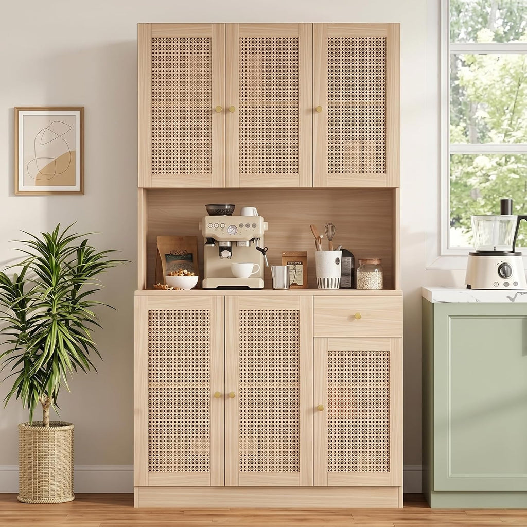 Tall Freestanding Kitchen Pantry Storage Cabinet