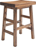 Rustic Solid Wood Counter Bar Stool