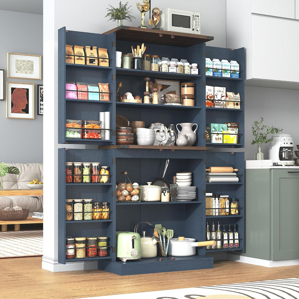 Farmhouse Tall Kitchen Pantry Storage Cabinet