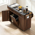 Rolling Kitchen Island With Foldable Table