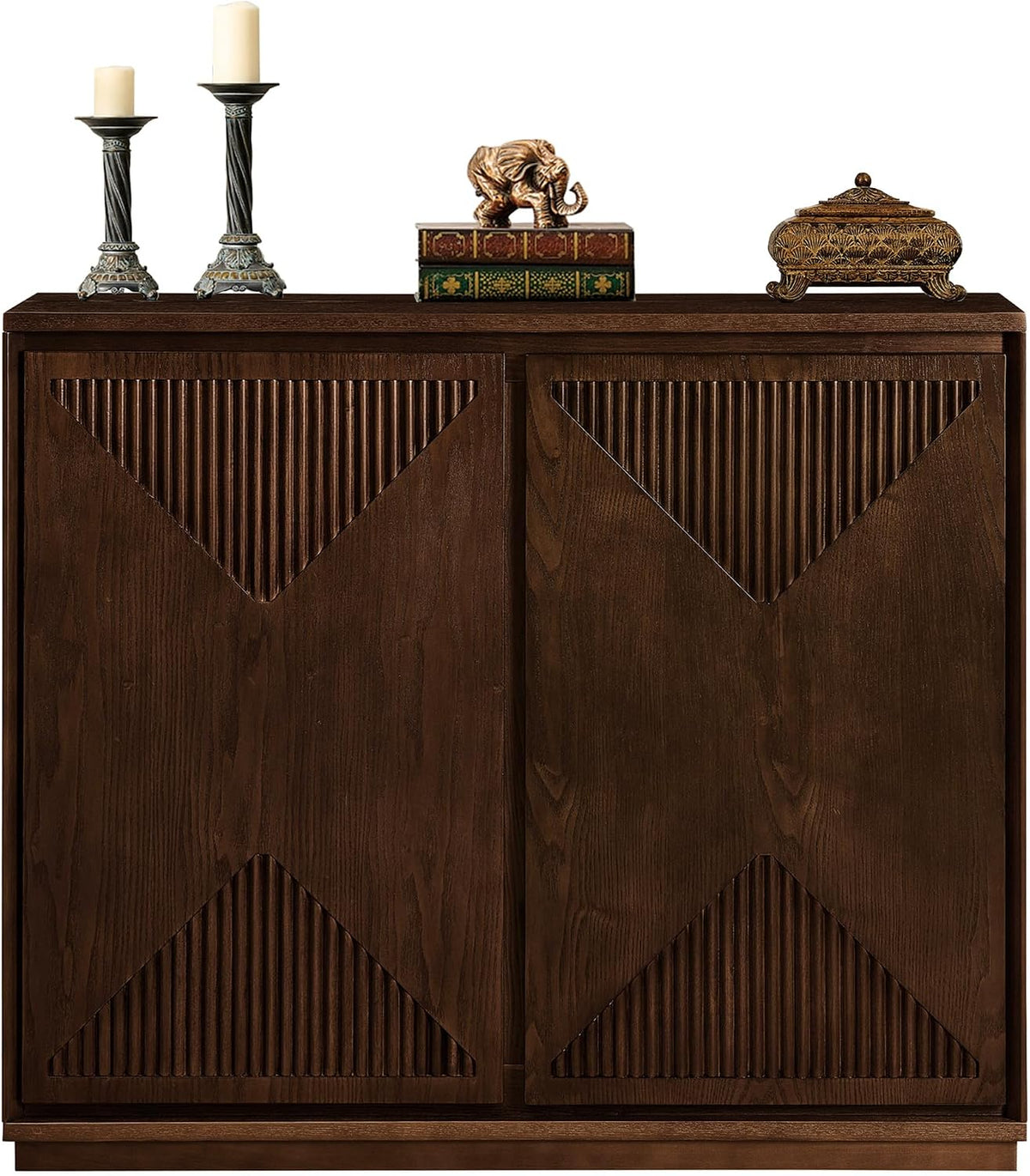 Narrow Wooden Storage Sideboard Buffet Cabinet