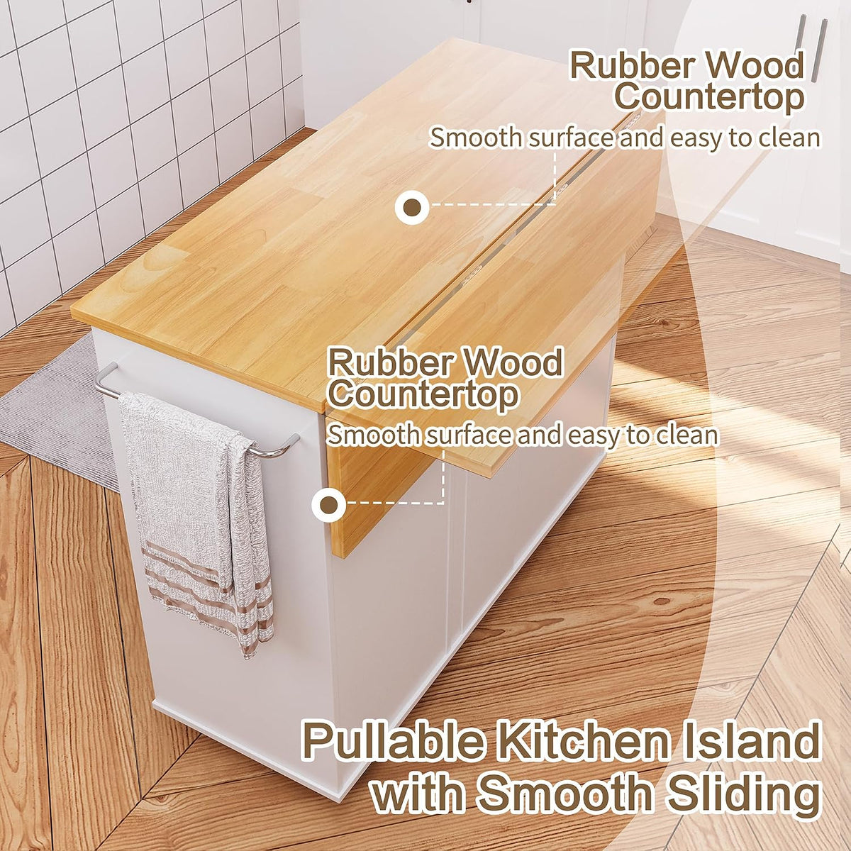 Rolling Kitchen Island With Drop Leaf Storage