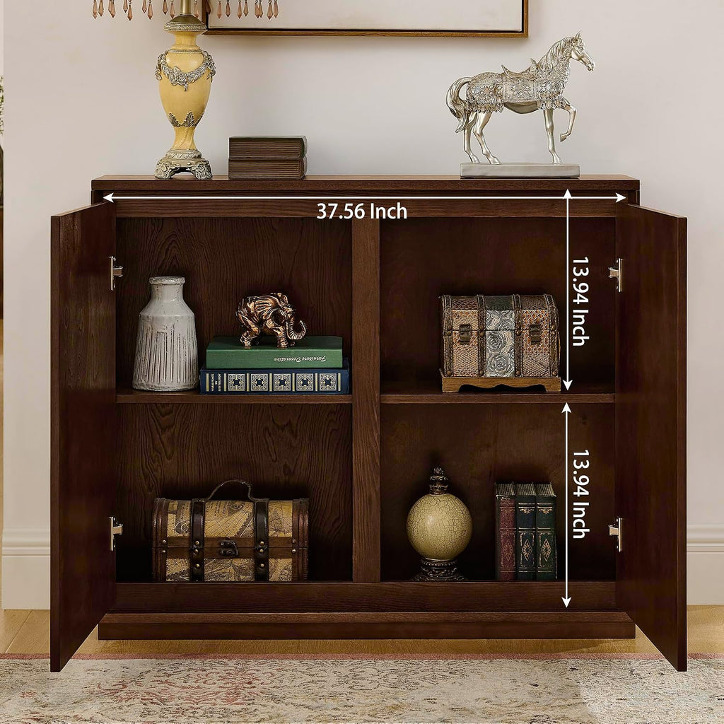 Narrow Wooden Storage Sideboard Buffet Cabinet